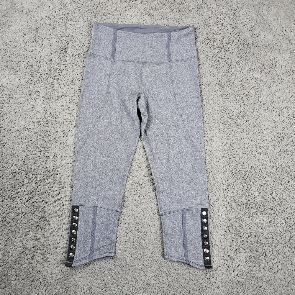 Lululemon Capri Leggings‎ Womens Size 6 Grey Cropped Athletic Yoga - Picture 1 of 11